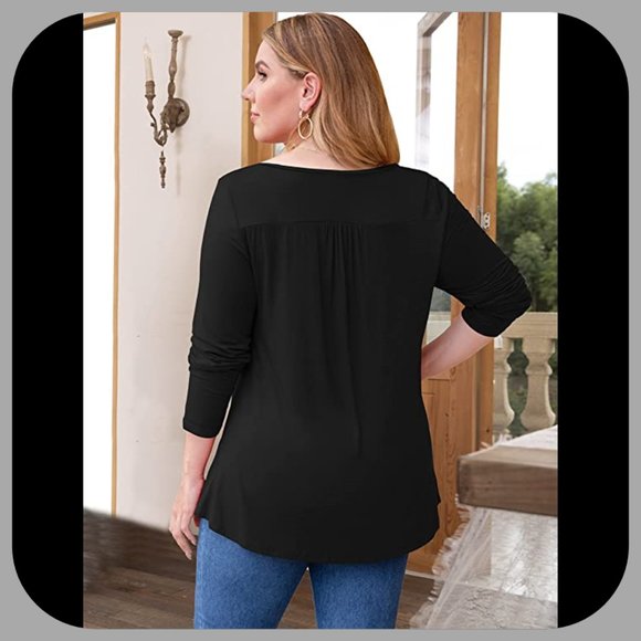 GUUKA || Pretty Black Top with Lace Inset (SIZE L) - Picture 3 of 7